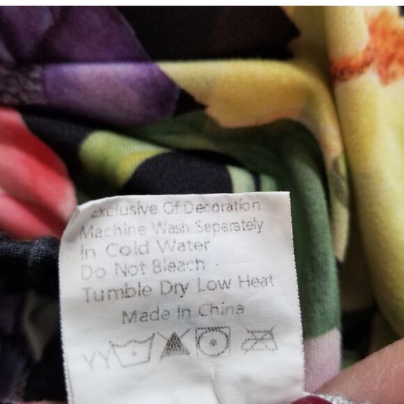 Unbranded Women's Multicolor Floral PJ'S Elastic Drawstring Waist PJ's Size XL - Picture 6 of 6